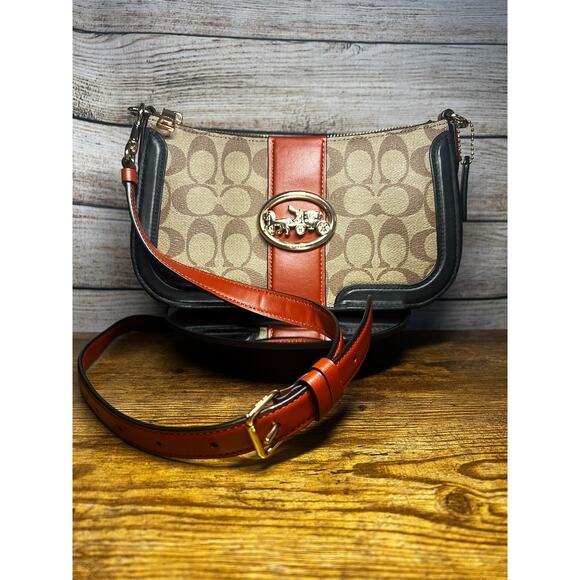 Coach Handbags - Coach Georgie Signature Baguette Shoulder Bag